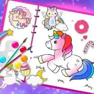 Clicca e gioca – È così semplice! Favoloso libro da colorare di unicorno carino